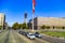 SANTIAGO, CHILE - JANUARY 08, 2017 : Light traffic, downtown. Alameda Avenue and view of Television Tower Torre Entel