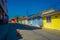 SANTIAGO, CHILE - SEPTEMBER 13, 2018: Outdoor view of colorful house buildings located in Bellavista neighborhood in