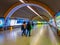 SANTIAGO, CHILE - SEPTEMBER 14, 2018: Group of people walking in the hall after before travel in the central station