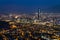 Santiago Cityscape at Night, Chile, South America