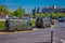 SANTIAGO DE CHILE, CHILE - OCTOBER 16, 2018: Outdoor view of some military cars in the plaza Baquedano in the center of