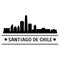 Santiago de Chile Skyline City Icon Vector Art Design