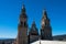 Santiago de Compostela Cathedral roofs and the towers