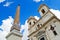 Santissima Trinita dei Monti church and ancient obelisk, Rome