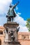 SANTO DOMINGO, DOMINICAN REPUBLIC - AUGUST 8, 2017: View of the monument to Christopher Columbus. Copy space for text. Vertical.