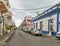 SANTO DOMINGO, DOMINICAN REPUBLIC - MARCH 24, 2017: Narrow street of Zona Colonial in Santo Domingo, Dominican Republic