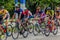 SANTO DOMINGO, DOMINICAN REPUBLIC - NOVEMBER 14, 2018: Cyclists in Mirador Sur park in Santo Domingo, capital of