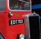 Santoft trolleybus museum. Lincolnshire, UK. April 2024. Double decker vintage trolley bus.