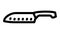 santoku knife line icon animation