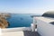 Santorini architecture with volcano island, Greece