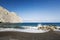 Santorini black beach
