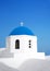Santorini Blue dome church. Greece.