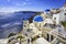 Santorini blue dome churches, Greece