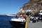 Santorini center town Fira Harbor