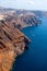 Santorini cliff with ship