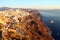 Santorini coastline at the sunset