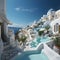 Santorini in Greece Abstract Ai art