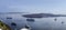 Santorini, Greece. Amazing view of blue sky and ships at sea in Santorini greek island. Location: Oia Santorini, Greece