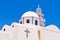 Santorini Greece Greek Orthodox Church, Cross, Tower, Dome Sky