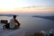 Santorini, Greece, September 21 2018, Tourist admire the sunset