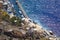 Santorini, Greece, September 21 2018, Tourists ascending from the old road on mules