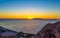Santorini island east coast at dawn Cyclades Greece