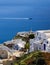 Santorini island, Greece - Caldera over Aegean sea