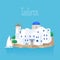 Santorini island vector illustration