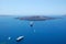 Santorini island volcano view