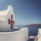 Santorini island white church