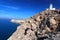 Santorini lighthouse and caldera view