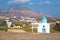 Santorini - The little chapel over Akrotiri and Mount Profitis Ilias