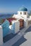 Santorini - The look to typically church cupola in Imerovigli