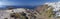 Santorini - The panorama of Imerovigli, Scaros, Therasia and Nea Kameni islands in the background.