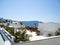 Santorini sea view of romantic terrace