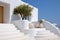 Santorini style luxury villa mediterranean white house