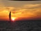 Santorini Sunset with sailing boat