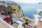 Santorini Terraces on a Sunny Summer Day
