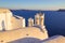 Santorini views on the caldera from beautiful village of Oia, Cyclades, Greece