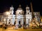 Santâ€™Agnese Church at Piazza Navona in Rome, Italy at night