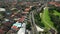 Sanur, Bali Island, Indonesia. Aerial View of Road Traffic, Landscape and Homes