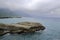 Sanxiantai beach at cloudy day