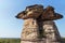 Sao chaliang giant mushroom stone pillar in ubonratchathani ,thailand