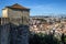 Sao Jorge Georges Castle tower Lisboa town panorama, Lisbon Portugal