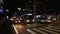 Sao Paulo, Brazil. Busy Night Traffic and Public Transportation, Paulista Avenue