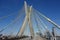 Sao Paulo/Brazil: cable-stayed bridge, cityscape. ponte estaiada