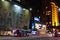 Sao Paulo/Brazil: GAZETA building, Decathlon store, streetview in Paulista avenue, night