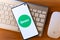 Sao Paulo, Brazil - March 23, 2020: Fiverr logo is displayed on a smartphone. Platform offering services starting at five dollars,