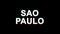 SAO PAULO Glitch Effect Text Digital TV Distortion 4K Loop Animation