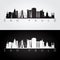 Sao Paulo skyline and landmarks silhouette